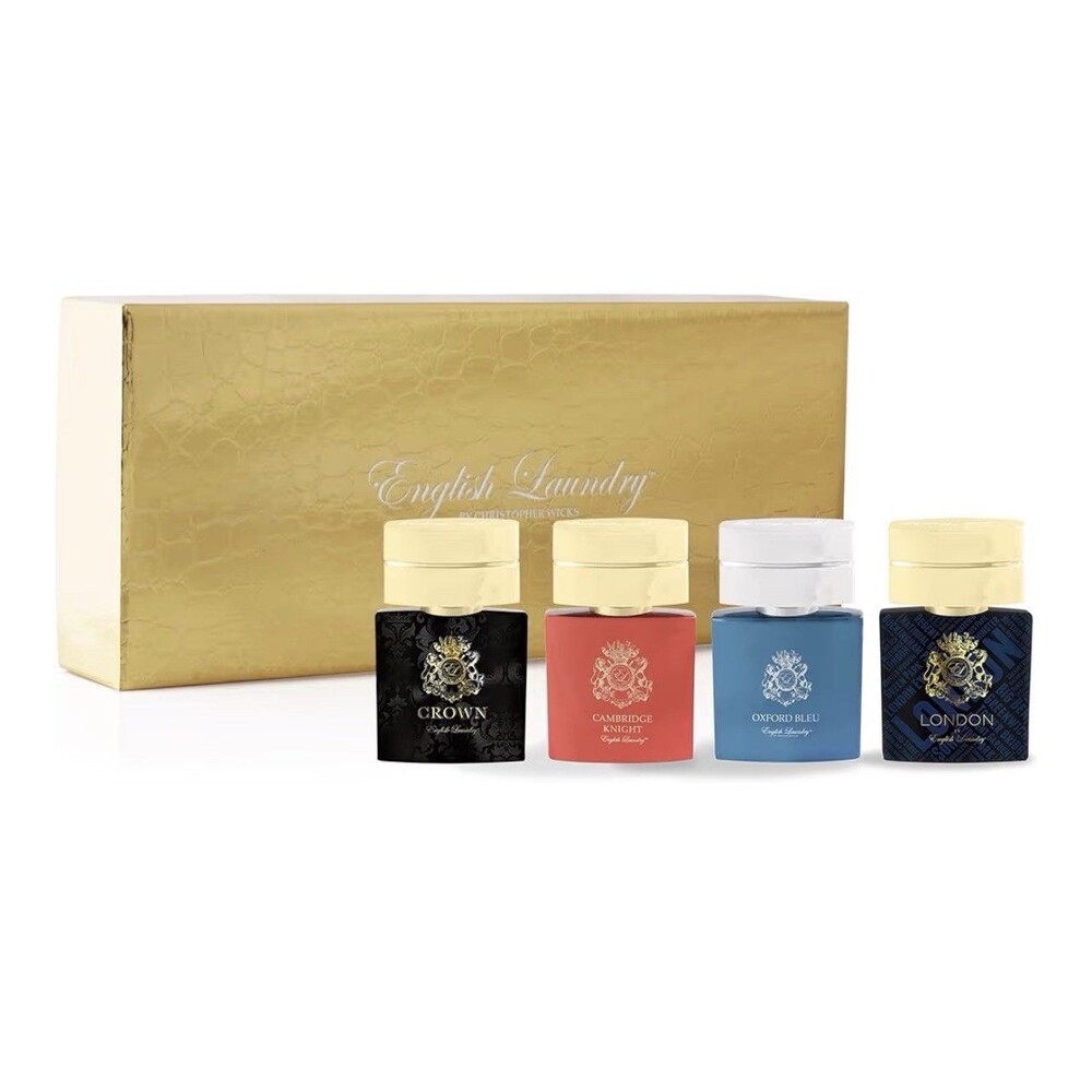 English Laundry Cologne Gift Set EDP Spray 4x20ml Oxford Crown London Cambridge